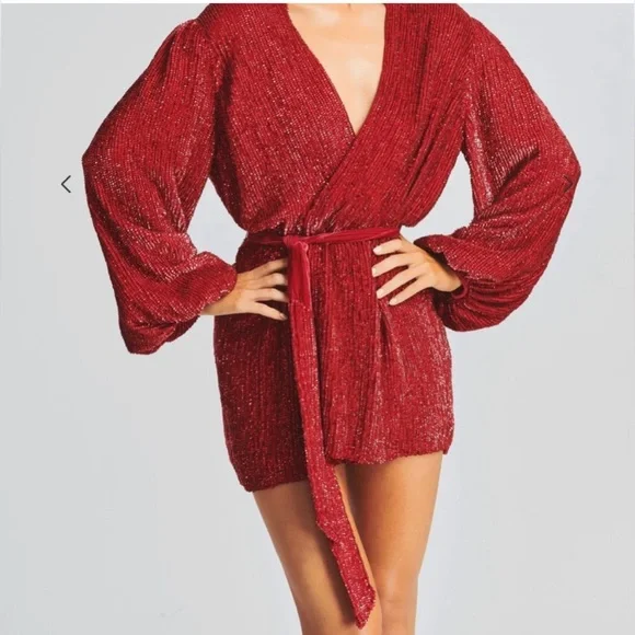 Retrofête Gabrielle Robe in Ruby Red - Picture 12 of 12